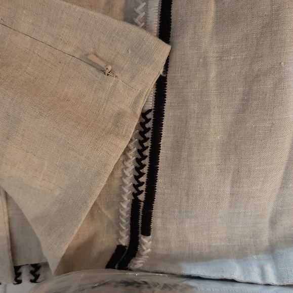 HOTEL COLLECTION Global Stripe Linen King Duvet Cover & 2 Standard Shams - Picture 11 of 16